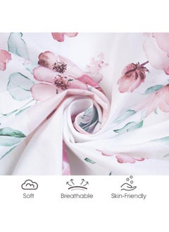 david's kids David's Kids 2 Pack 100% Cotton Mini Crib Sheets, Soft Breathable Comfortable Baby Sheet Set for Boys Girls Unisex, Universal Fit for Pack N Play, Playard and Mini Crib Mattresses, Floral Flowers  - Image 4