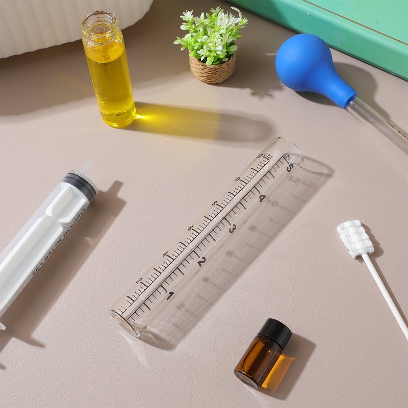 12cm Glass Flat-Bottomed Rain Gauge Meter Test Tube With Scale For Garden - Image 4