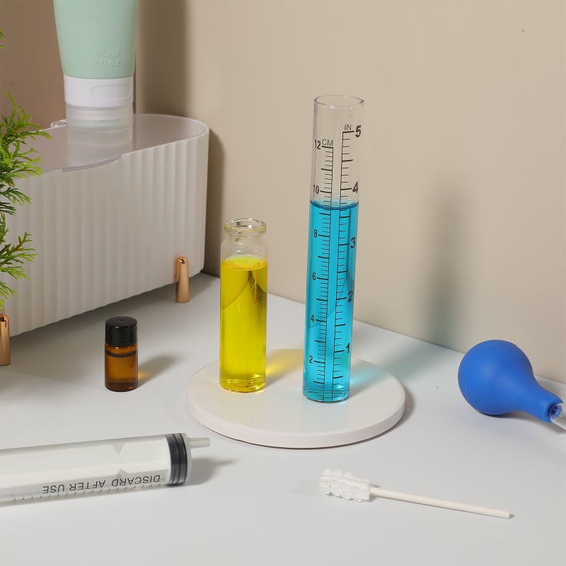 12cm Glass Flat-Bottomed Rain Gauge Meter Test Tube With Scale For Garden - Image 3