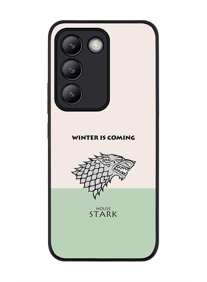 Stylizedd Rugged Black edge case for Vivo V30 Lite 5G, Slim fit Soft Case Flexible Rubber Edges Anti Drop TPU Gel Thin Cover -  GOT House Stark - Image 1