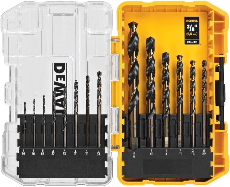DEWALT DW1162 14-Piece Black Oxide Drill Bit Set with Tough Case - Image 1