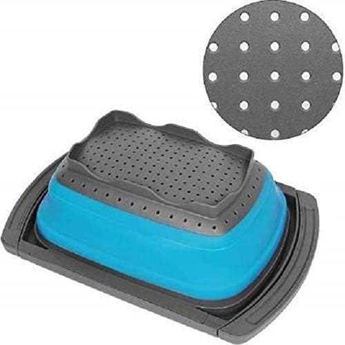 Collapsible Drain Basket Telescopic Handle Drain Kitchen Foldable Basket for Fruit Vegetables Silicone Drain Basin  - Image 2