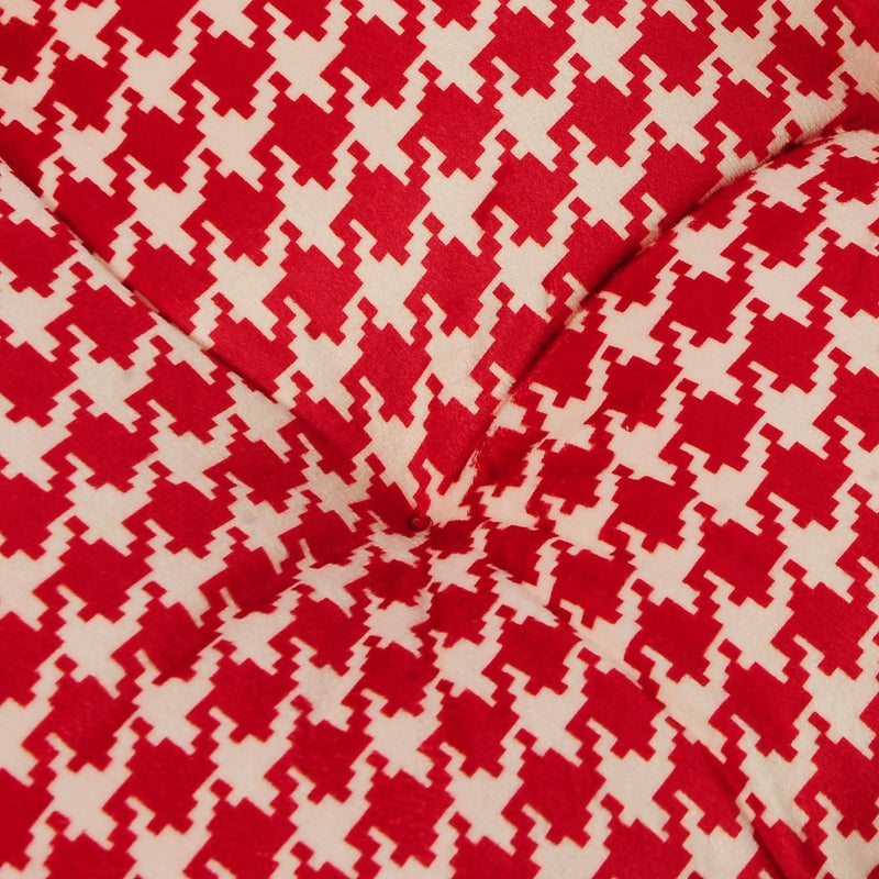 Makimoo 2-Pack Outdoor/Indoor Wicker Patio Seat Cushion Pad with Ties - Dining Chair Cushion, 17" x 17" (Red Houndstooth) - Image 4