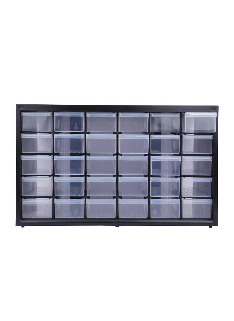Stanley STANLEY 193980 30Compartment HeavyDuty Portable Plastic MultiPurpose Storage Box For Easy Convenient Storage 6 Kg Load Capacity Resin Frame 1 Year Warranty GREY BLACK 365x155x225 cm  - Image 1