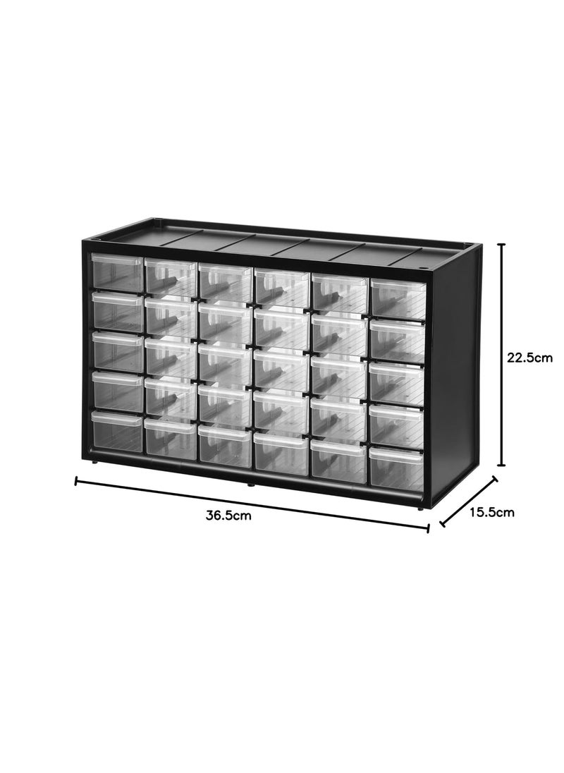 Stanley STANLEY 193980 30Compartment HeavyDuty Portable Plastic MultiPurpose Storage Box For Easy Convenient Storage 6 Kg Load Capacity Resin Frame 1 Year Warranty GREY BLACK 365x155x225 cm  - Image 3