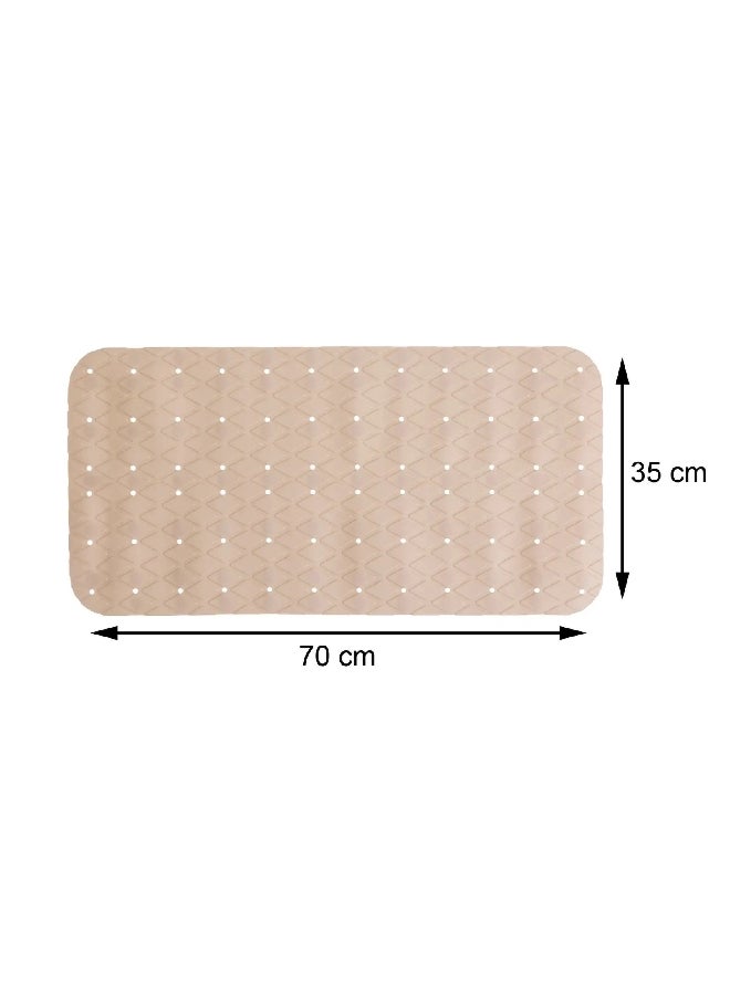 Five Simply Smart Durable Plastic Anit-Slip Bathtub Floor Mat Beige 70 x 35 cm 160833O - Image 3