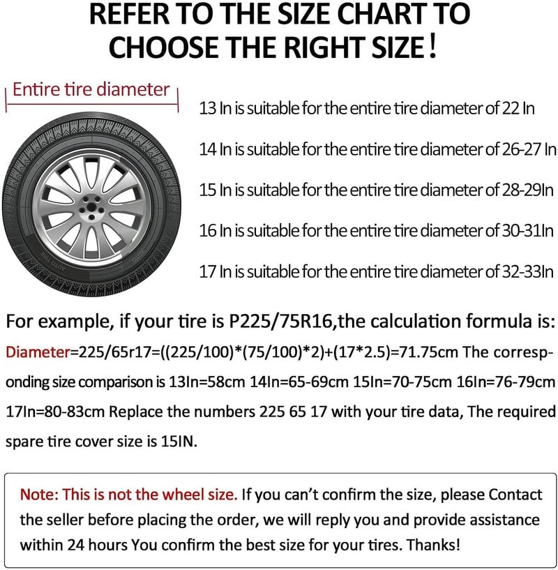 AmFor 32-33 Inch Spare Tire Cover - Weatherproof Protection - Image 4