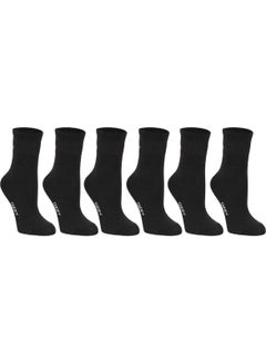 Ozzy Socks Women's 6-Piece Black Colored Unlined Short Socks Tennis Socks  - Image 1