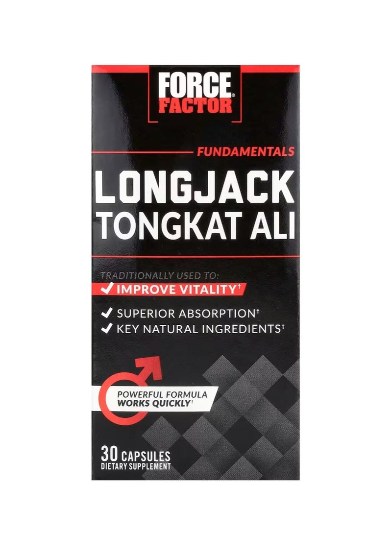 Force Factor Longjack Tongkat Ali, 30 Capsules - Image 1