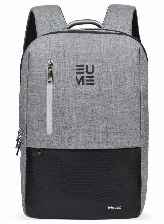 EUME EUME Iris 23L Laptop Bag for Men, Grey | Travel Bag With 2 Compartment |School Bags for Boys |Fit Up to 15.6" |Office Polyester Casual Daypacks Laptop Backpacks |Backpack for Men/Backpack for Women  - Image 1