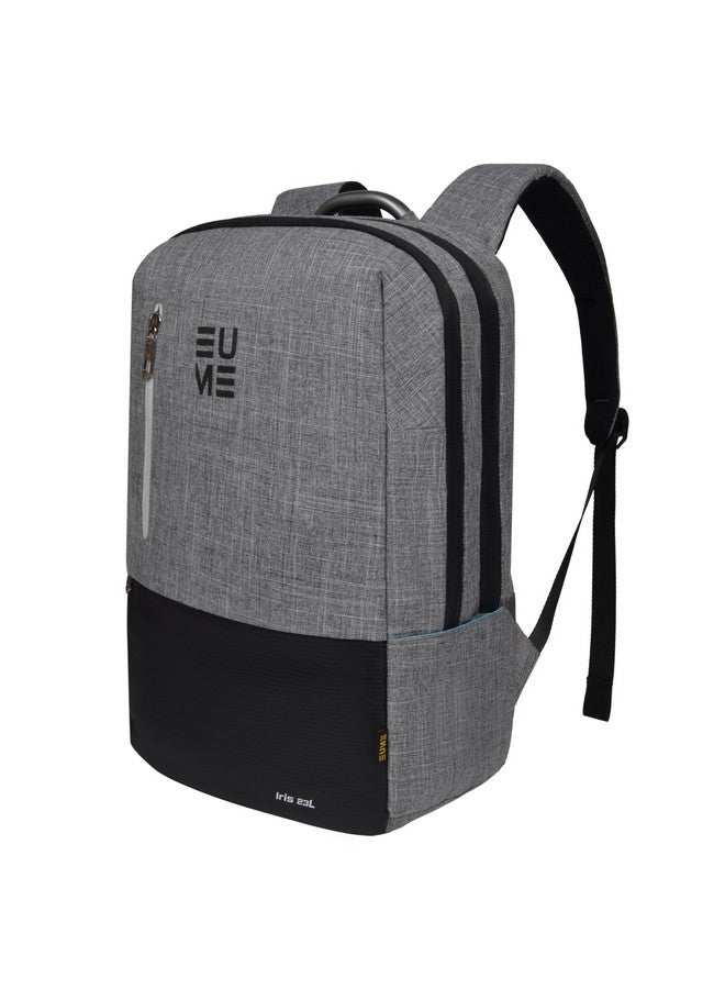 EUME EUME Iris 23L Laptop Bag for Men, Grey | Travel Bag With 2 Compartment |School Bags for Boys |Fit Up to 15.6" |Office Polyester Casual Daypacks Laptop Backpacks |Backpack for Men/Backpack for Women  - Image 2