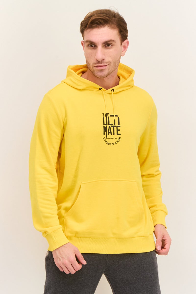 PUMA Puma x Porsche Design Men Sportswear Fit Long Sleeves Outdoor Sweatshirt, Yellow  - Image 1