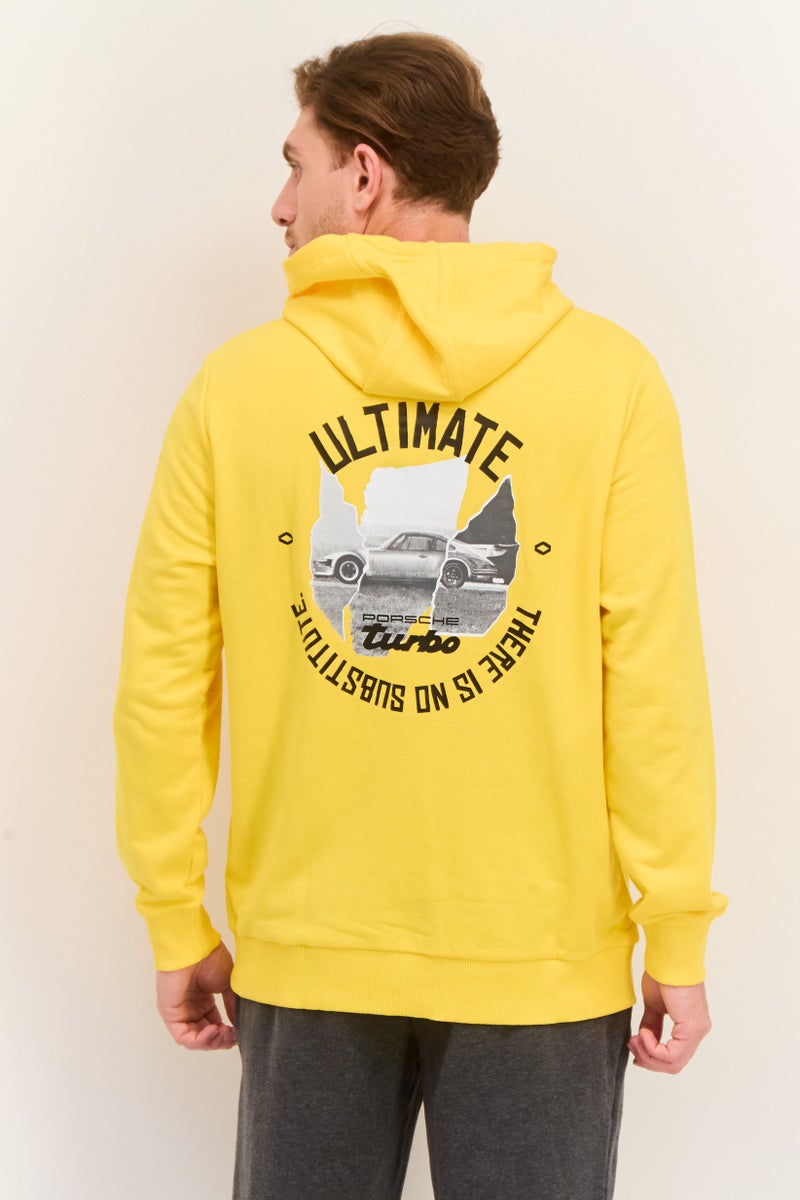PUMA Puma x Porsche Design Men Sportswear Fit Long Sleeves Outdoor Sweatshirt, Yellow  - Image 3