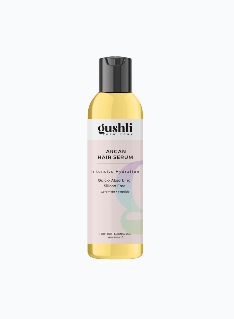 Gushli Hair Serum adds instant shine, tames frizz, protects against heat damage, and nourishes dry ends—leaving your hair smooth, soft, and manageable all day