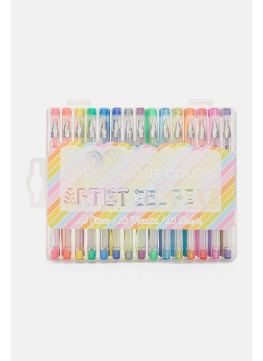 VOTUM 30 Pieces Metallic And Bright Unique Colors Artist Gel Pens, Pink Combo  - Image 1
