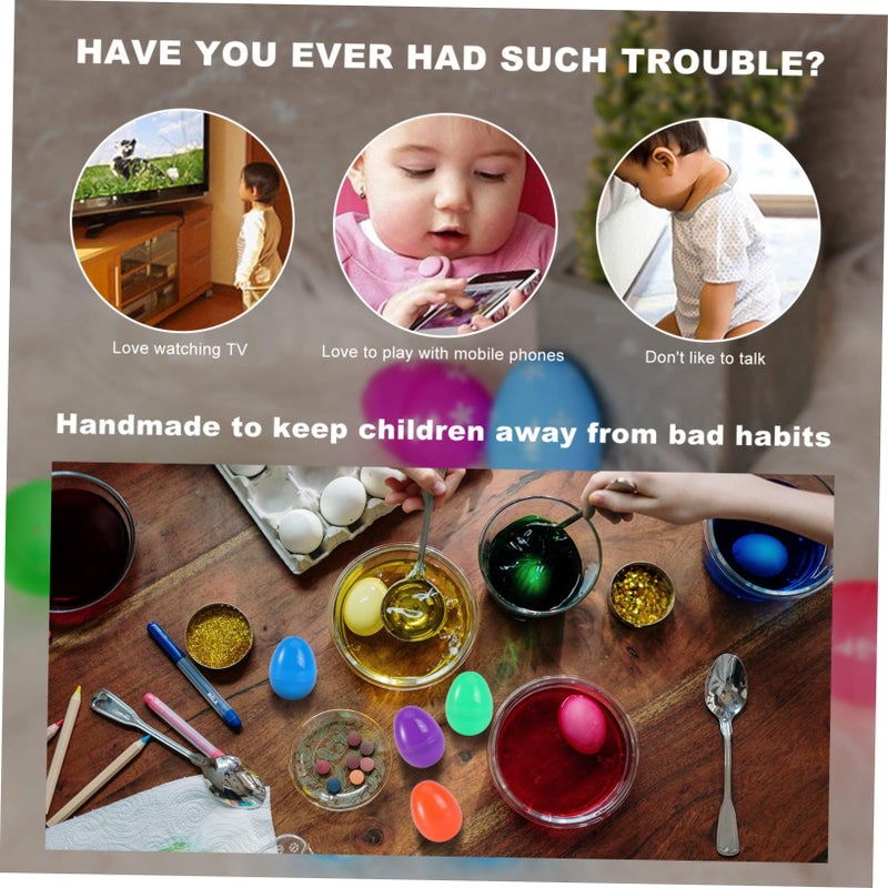 DIY Graffiti Easter Eggs Open Design 24 Pieces For Party Home Decor Photography Props - Image 4