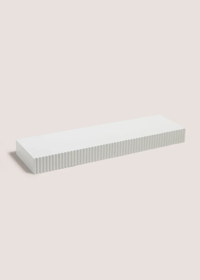Matalan White Ribbed Edge Shelf