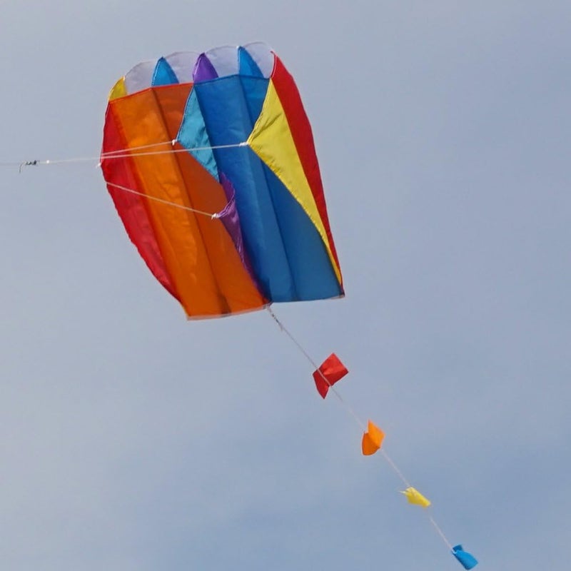 Besra Colorful Parafoil Kite with Long Tail Easy to Fly Outdoor Fun Sports for Kids & Adults - Image 3