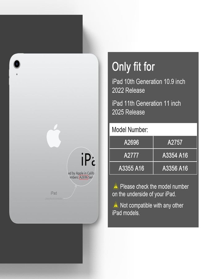 DONGKE جراب دونغكي لجهاز آيباد الجيل العاشر 10.9 بوصة 2022، حامل ثلاثي الطي + حامل قلم + خاصية التشغيل/الإيقاف التلقائي + غطاء خلفي واقٍ من مادة TPU الناعمة، بتصميم فني زهري - Image 2