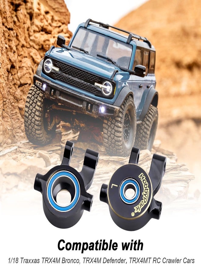 HobbyPark Steering Knuckles for TRX4M TRX4MT Brass Steering Blocks Upgrades Parts 1/18 RC Crawler Car Replacement of 9737 - Image 2