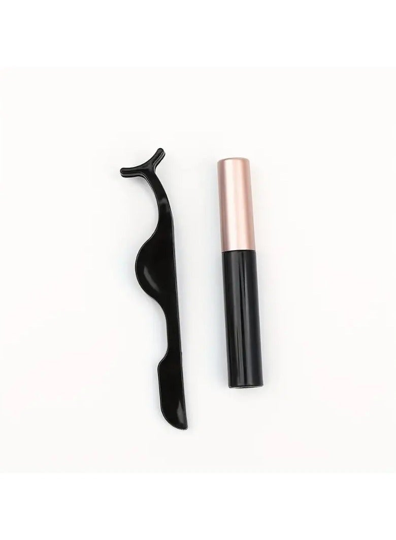 ORiTi 3 Pairs Magnetic Eyelashes Handmade faux Mink Eyelash Magnetic Eyeliner Beauty Makeup Set False Lashes Short Faux Cils No Glue Needed - Image 4