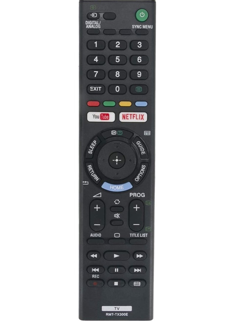TV Remote Compatible RMT-TX300E  With Sony Android TV KDL-40WE663 KDL-43WF663 KD-43X7052 KD-43X7053 KD-49X7053 KD-49XE8396 KD-43XG7073 KD-43XF7093 KD-49XF7073 KDL-40WE665 KDL-43WF665 KDL-50WF665 - Image 1