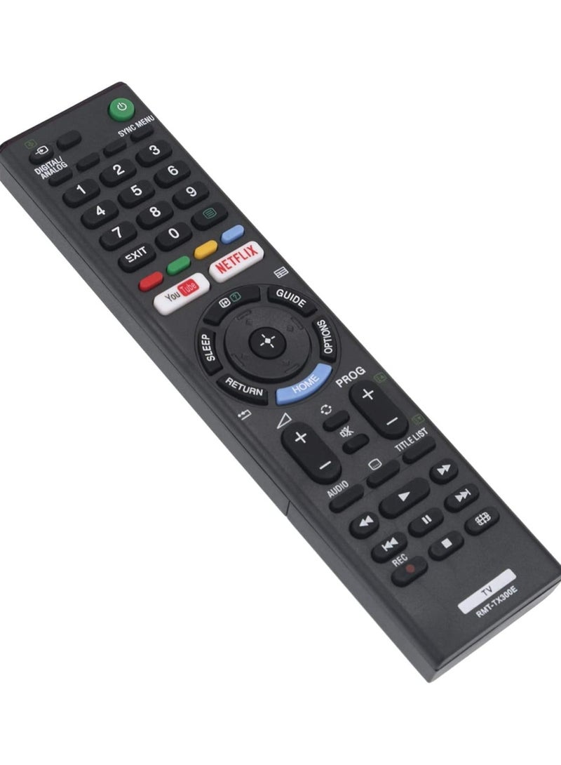 TV Remote Compatible RMT-TX300E  With Sony Android TV KDL-40WE663 KDL-43WF663 KD-43X7052 KD-43X7053 KD-49X7053 KD-49XE8396 KD-43XG7073 KD-43XF7093 KD-49XF7073 KDL-40WE665 KDL-43WF665 KDL-50WF665 - Image 2