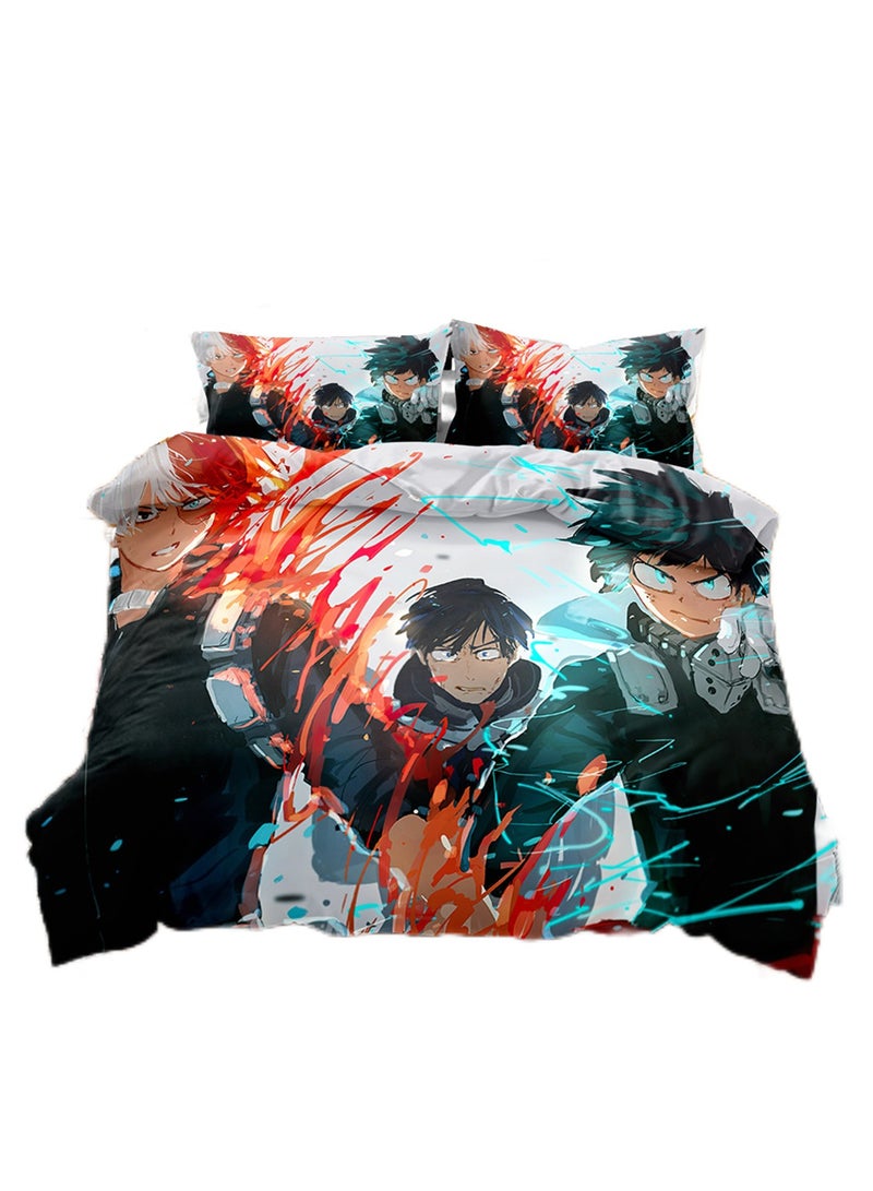 3pc creative 3d printing creative printing 1 quilt cover 2 pillowcases fashion set - Image 1