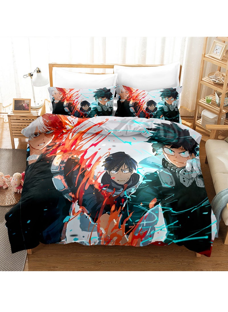 3pc creative 3d printing creative printing 1 quilt cover 2 pillowcases fashion set - Image 2