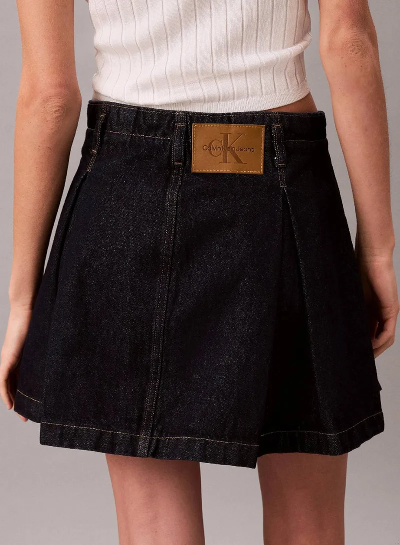 Calvin Klein Jeans CK CLASSIC RINSE Pleated Denim Skirt for Women | Best Price UAE