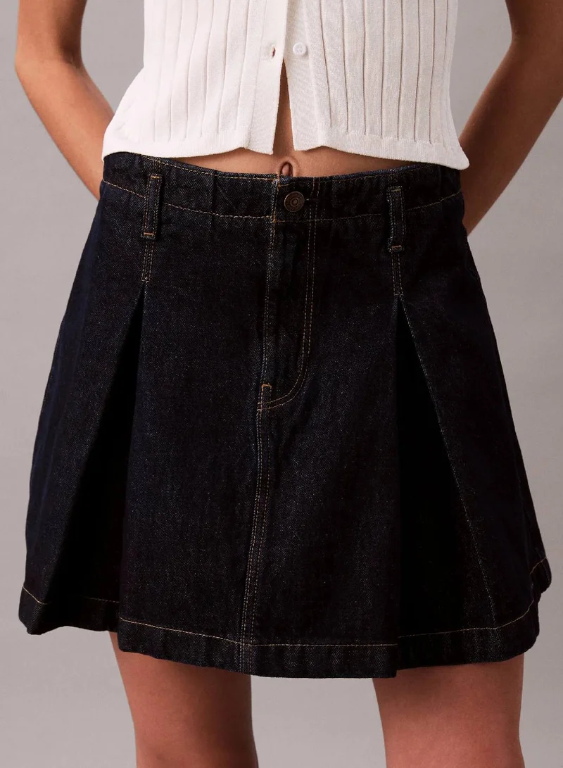 Calvin Klein Jeans CK CLASSIC RINSE Pleated Denim Skirt for Women | Best Price UAE