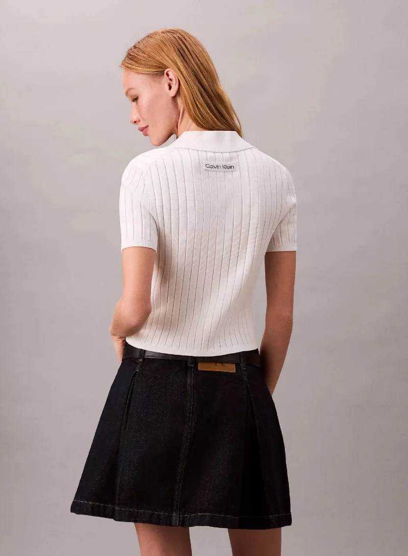 Calvin Klein Jeans CK CLASSIC RINSE Pleated Denim Skirt for Women | Best Price UAE