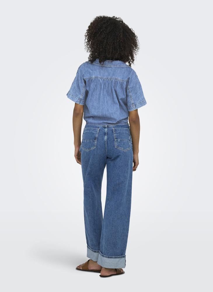 ONLY Knot Detail Cropped Shirt  - Image 2
