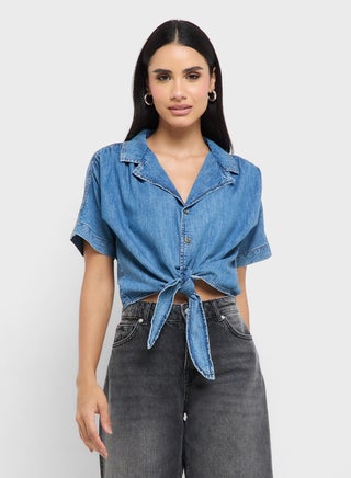 بلوزة قصيرة بعقدة - pzsku/ZA82A309FC26FA52DA3D6Z/45/1753541540/77d9804b-3a28-40bb-9e3c-f716143e6d33