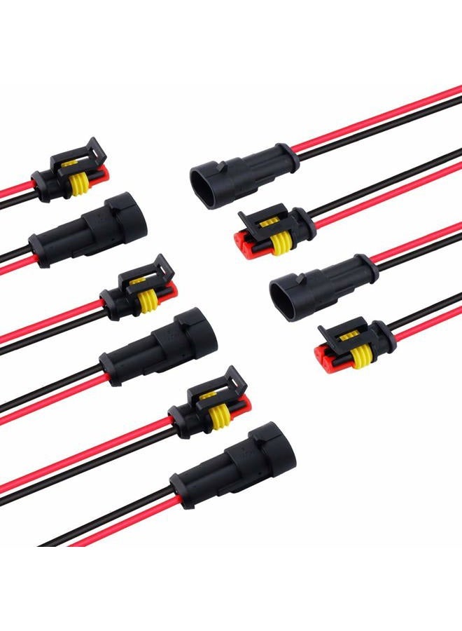 MUYI 2Pin Way 18AWG Waterproof Wire 1.0mm Series Terminal Connector-5 Kit - Image 1