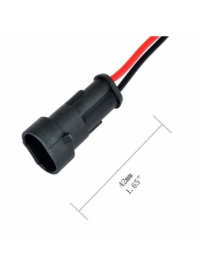 MUYI 2Pin Way 18AWG Waterproof Wire 1.0mm Series Terminal Connector-5 Kit - Image 3
