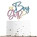 Sotpot 1 Pack Boy or Girl Cake Topper Glitter Pink or Blue Cake Pick Gender Reveal Cake Decorations for Baby Shower Gender Reveal Theme Party Decorations Supplies - Image 3