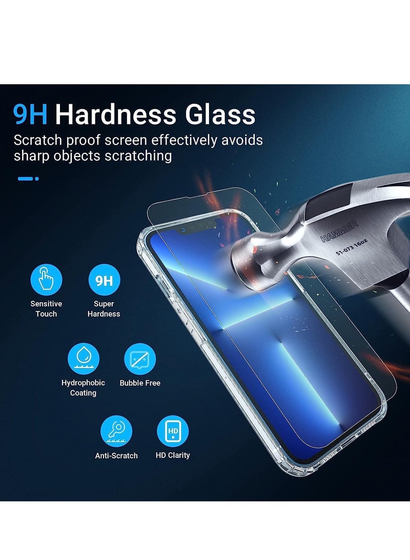 DUSALA [5 in 1 Designed for iPhone 13 Clear Case with Screen Protector[2 Pack] +Camera Lens Protector[2 Pack], Military Grade Drop Protection Transparent Cover 6.1 Inch - Image 5