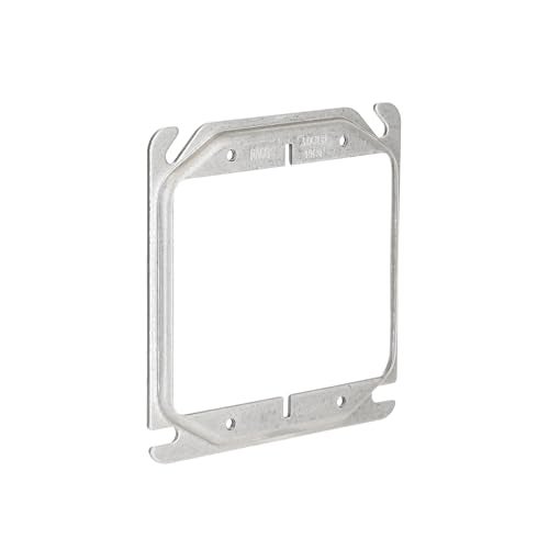 Hubbell-Raco 777 Raised 1/4-Inch, 4-Inch Square Mud-Ring for 2 Devices Gray - Image 5