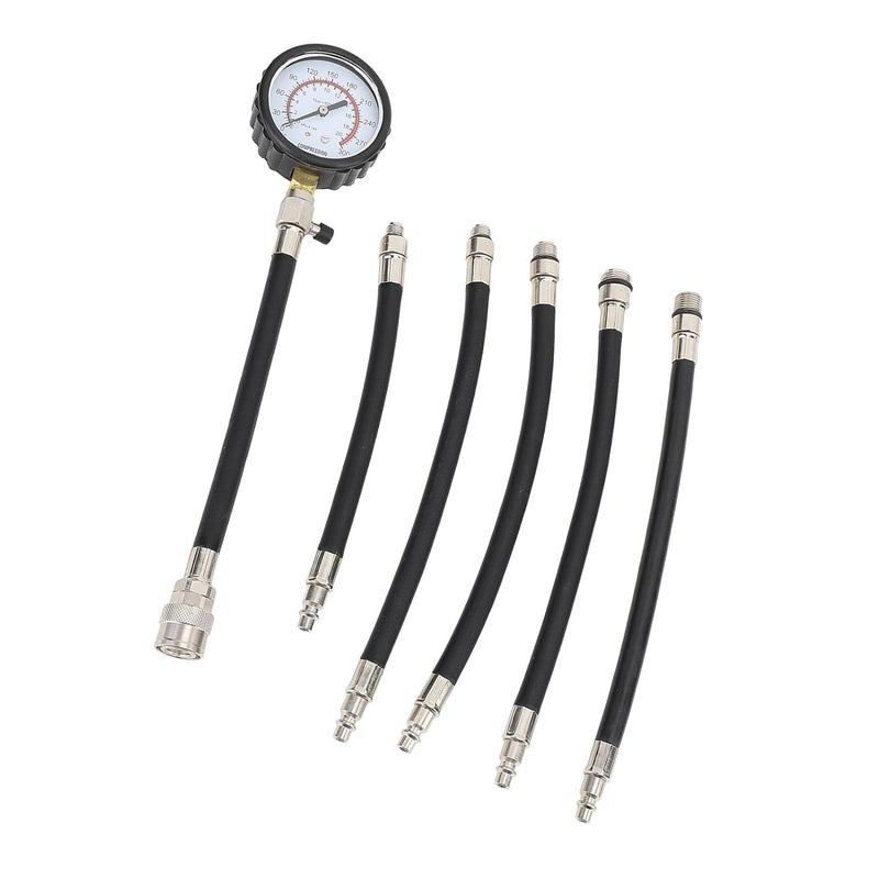 Engine Cylinder Compression Tester Kit 0 300psi Gauge Tool for Motorcycle Car Truck - Image 4