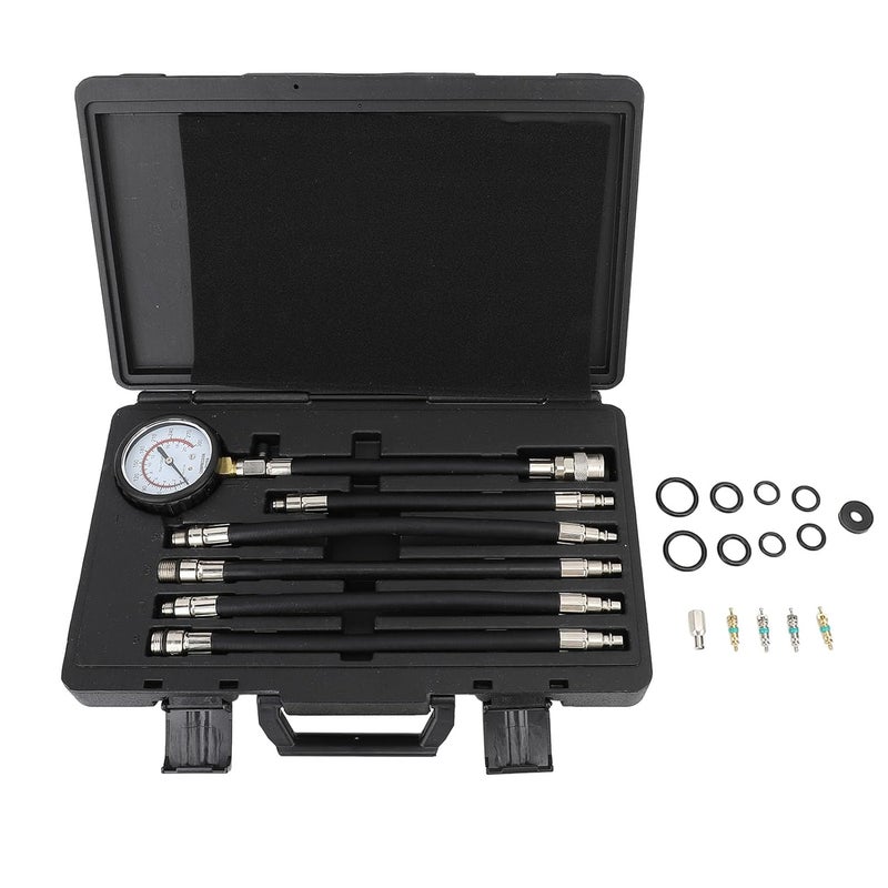 Engine Cylinder Compression Tester Kit 0 300psi Gauge Tool for Motorcycle Car Truck - Image 2