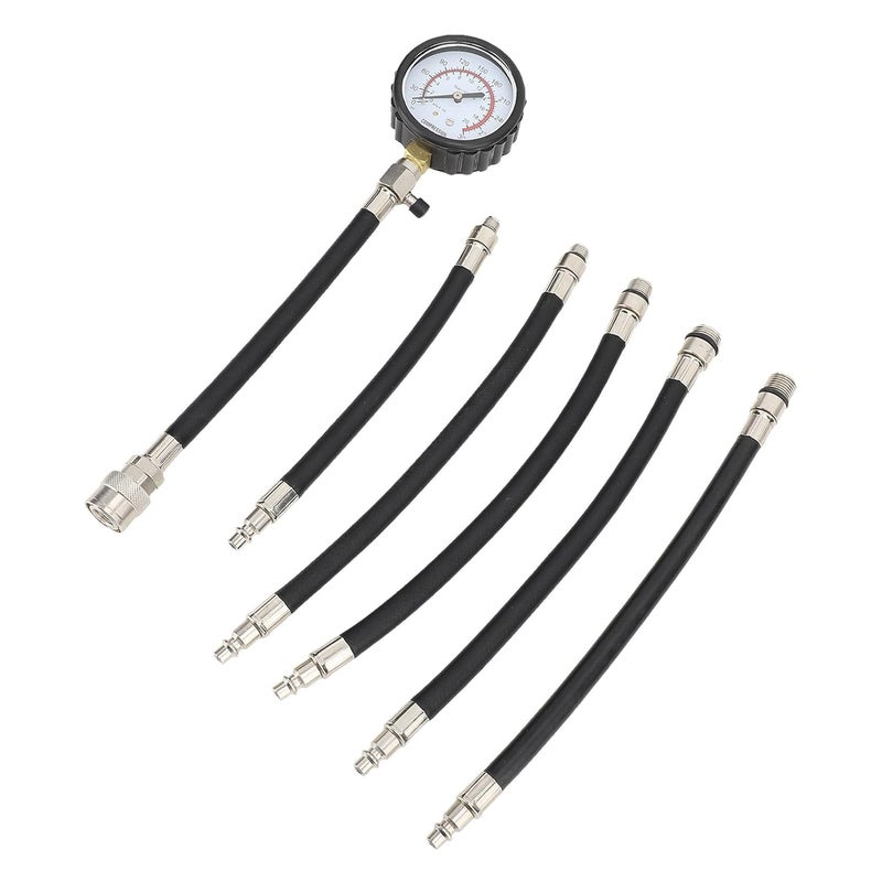 Engine Cylinder Compression Tester Kit 0 300psi Gauge Tool for Motorcycle Car Truck - Image 5