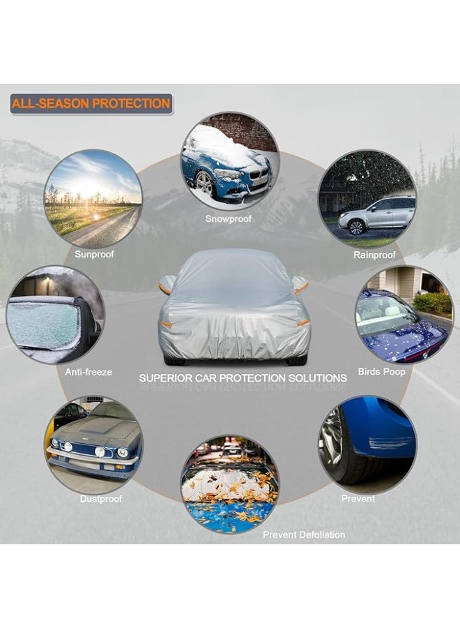6-Layer Waterproof Breathable Car Cover with Soft Cotton Lining, Full Weather Protection, Side Zipper, Quality Materials, Dealer Warranty, 2-Year Warranty - Image 5