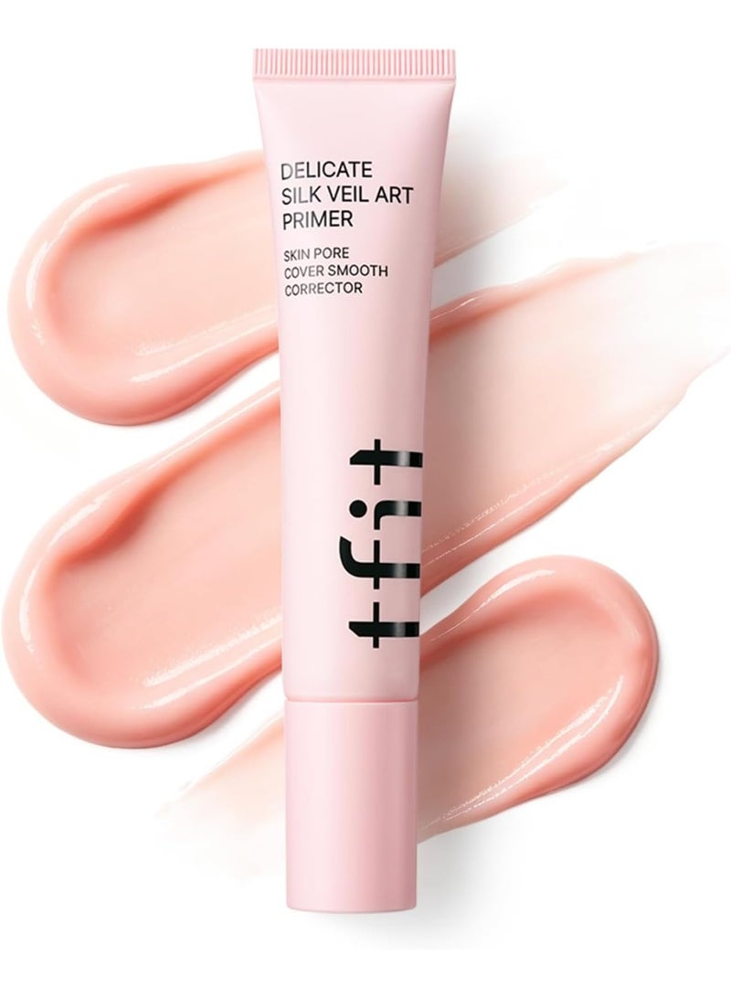 TFIT Delicate Silk Veil Art Primer - Korean Makeup, Poreless Matte Makeup Primer for Oily Skin (Lightweight, Hydrating), Blurring Pore Filler, Long-Lasting Blur Effect, 1.01FL. Oz. - Image 1