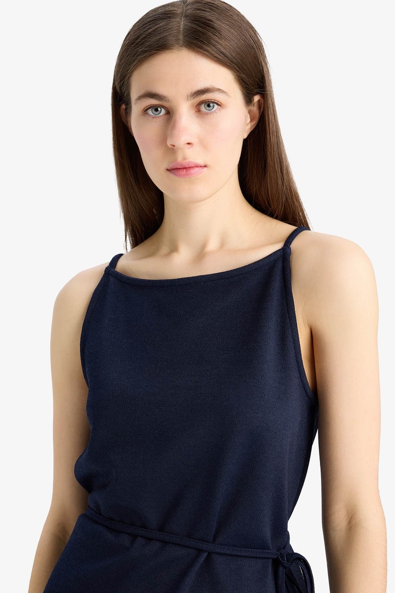 DeFacto Woman Regular Fit Pique Boat Collar Tank Top  - Image 3