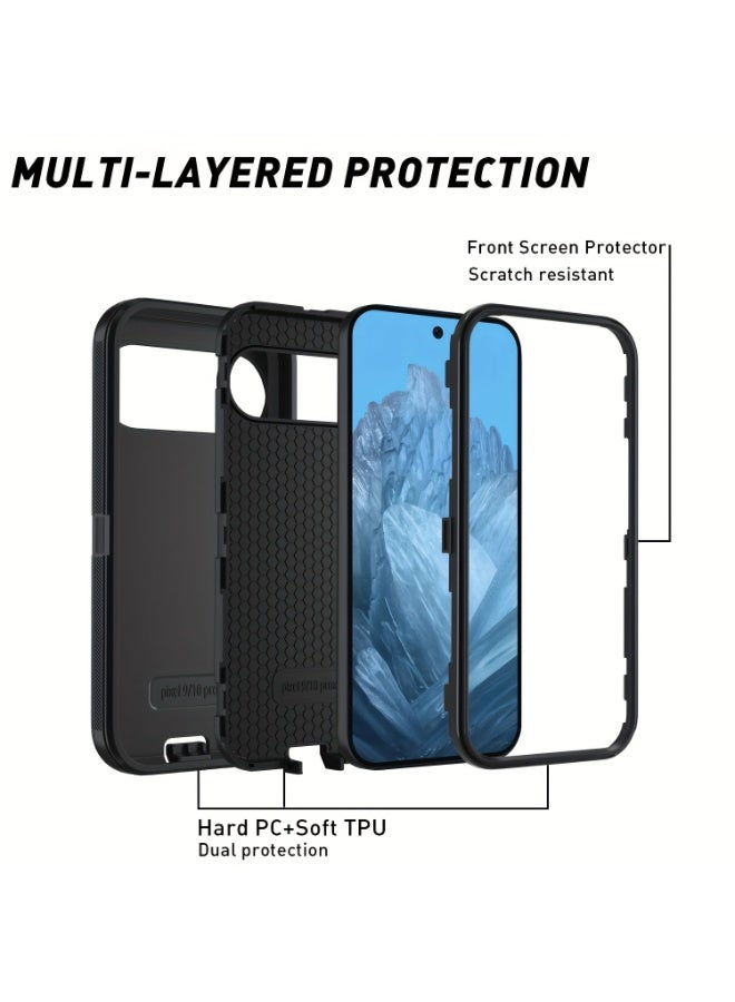 غطاء حماية متين من طبقتين TPU وإطار صلب مقاوم للصدمات لهواتف Pixel 8/8 Pro/8A/9/9 Pro/9a/9 Pro XL - Image 5