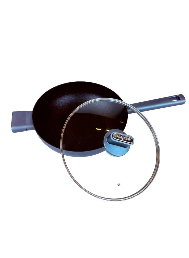 سالتر مقلاة Salter مع غطاء زجاجي – مقاس 28 سم - Image 3