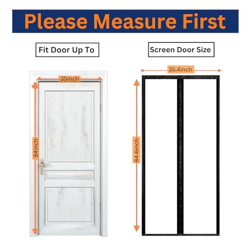 Royalkart® Transparent PVC Magnetic Door Curtain | Hands Free Self-Closing Screen | Blocks Insects & Outside Dust | Clear See-Through Screen for Home, Kitchen, AC Room, Shop | Door Size- 90cm x 215cm - Image 3