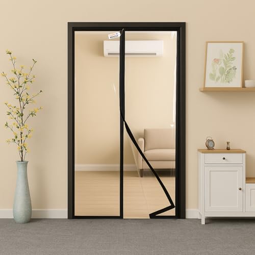 Royalkart® Transparent PVC Magnetic Door Curtain | Hands Free Self-Closing Screen | Blocks Insects & Outside Dust | Clear See-Through Screen for Home, Kitchen, AC Room, Shop | Door Size- 90cm x 215cm - Image 1