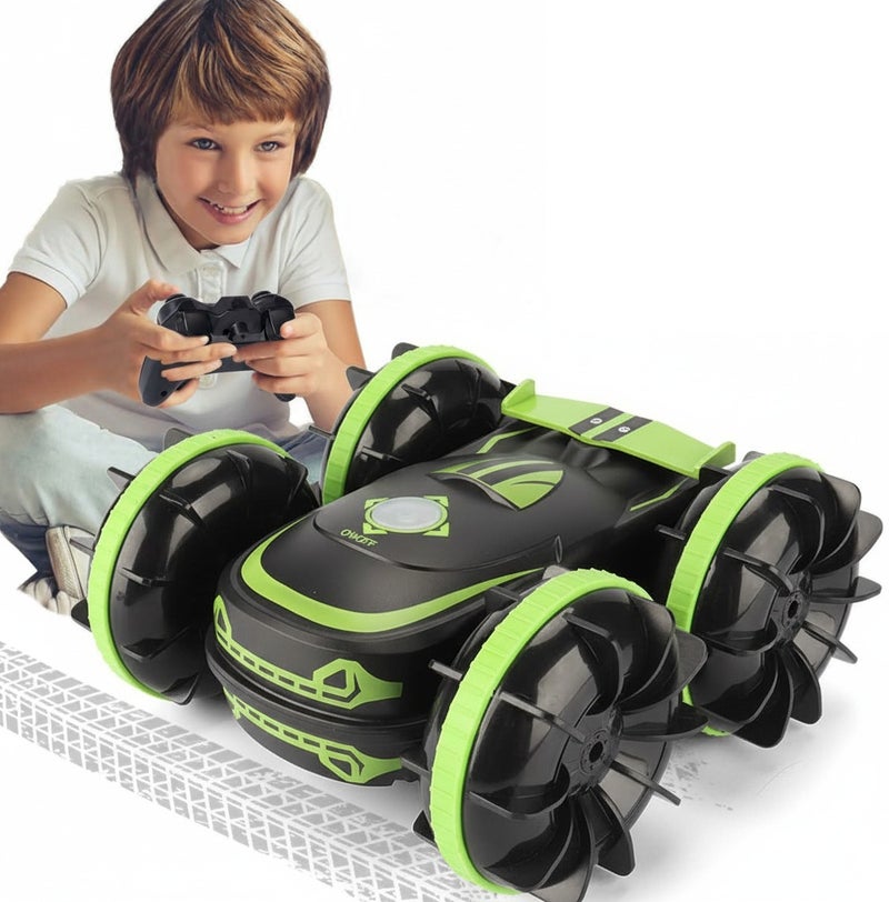 Y&D Amphibious Stunt Remote-Controlled Toy Car Children's Electric Double-Flipping Dump Truck Stunt Off-Road Vehicle Perfect Gift for Kids in Birthday Eid Holiday - Image 1